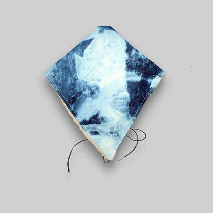 D64: SERAPH KNOT REVERSIBLE DENIM-SHEARLING HEADTIE