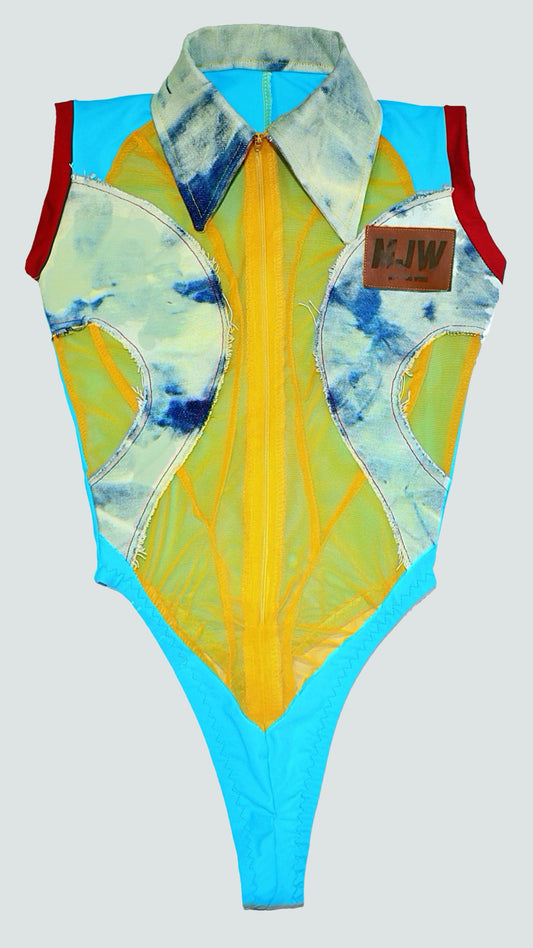 DENIMU 1 MESH DENIM BODYSUIT