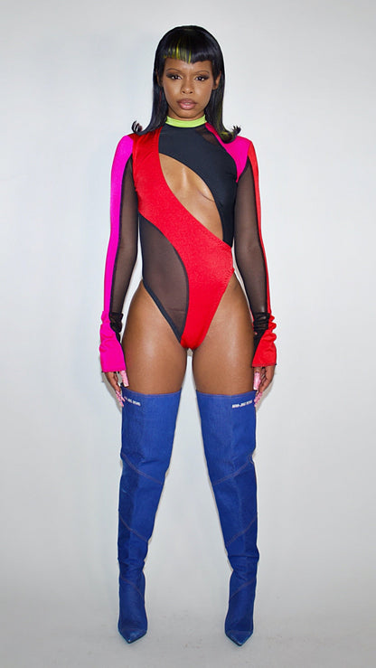 MISFITS 01 MESH PANELED BODYSUIT image 1